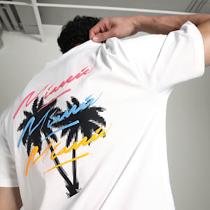 Scuderia Ferrari Miami Men's Graphic Relaxed Fit Tee, PUMA White, extralarge-IND