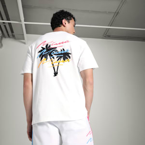 Scuderia Ferrari Miami Men's Graphic Relaxed Fit Tee, PUMA White, extralarge-IND