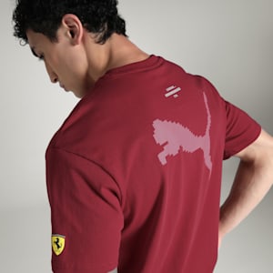 Scuderia Ferrari Miami Men's Motorsport Relaxed Fit Graphic Tee, Dark Crimson, extralarge-IND