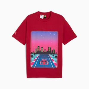 Playera estampada para hombre Scuderia Ferrari Miami Limited Edition, Dark Crimson, extralarge
