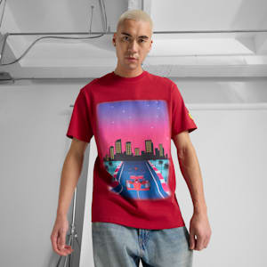 Playera estampada para hombre Scuderia Ferrari Miami Limited Edition, Dark Crimson, extralarge