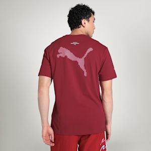 Scuderia Ferrari Miami Men's Motorsport Relaxed Fit Graphic Tee, Dark Crimson, extralarge-IND