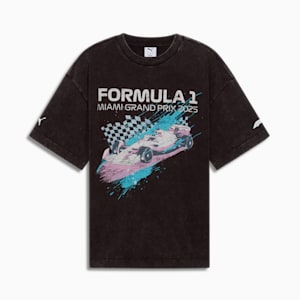 Playera estampada para hombre F1® Miami Splash, PUMA Black, extralarge