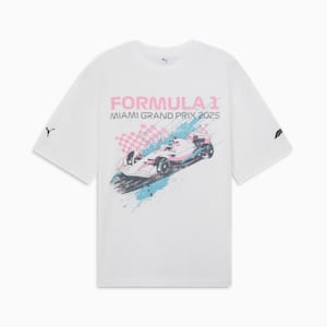 Playera estampada para hombre F1® Miami Splash, PUMA White, extralarge