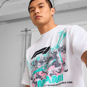 F1® Miami Pitstop Men's Graphic Tee, PUMA White, extralarge