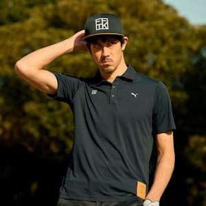 メンズ ゴルフ PUMA x FFTK ビッグ レーベル 半袖 ポロシャツ, PUMA Black, extralarge-JPN