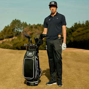 メンズ ゴルフ PUMA x FFTK ビッグ レーベル 半袖 ポロシャツ, PUMA Black, extralarge-JPN