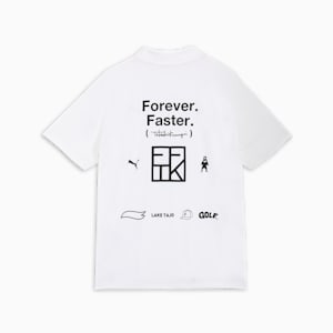 メンズ ゴルフ PUMA x FFTK ビッグ レーベル モックネック 半袖 ポロシャツ, White Glow, extralarge-JPN