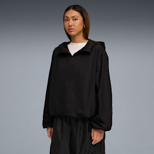 PUMA x ROSÉ Women's Oversized Half-Zip Jacket, PUMA Black, extralarge-IND