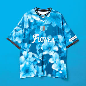 ユニセックス PUMA x BEAMS x 川崎フロンターレ フローラル 半袖 シャツ, Team Light Blue-(F Saxe), extralarge-JPN