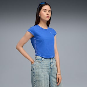 FUTURE.PUMA.ARCHIVE LV Tee Women, Mountain Blue, extralarge