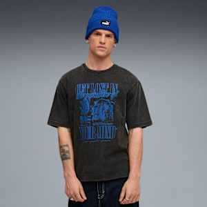 メンズ グラフィック パラダイス マインドセット ウォッシュド ボクシー 半袖 Tシャツ, PUMA Black, extralarge-JPN
