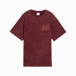 ウィメンズ グラフィック パラダイス マインドセット ウォッシュド リラックスド 半袖 Tシャツ, Ruby Shimmer, extralarge-JPN