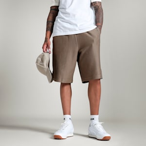 PREMIUM Relaxed Fit Jacquard Shorts, Totally Taupe, extralarge-IND