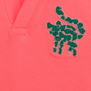 CATS CLUB Kid's Relaxed Fit Pique Polo, Peach Frost, extralarge-IND