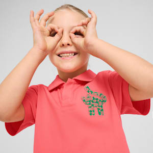 CATS CLUB Kid's Relaxed Fit Pique Polo, Peach Frost, extralarge-IND