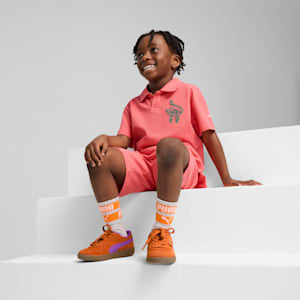 CATS CLUB Kid's Relaxed Fit Pique Polo, Peach Frost, extralarge-IND