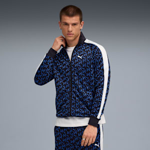 T7 All-Over Print Track Jacket Men, New Navy, extralarge