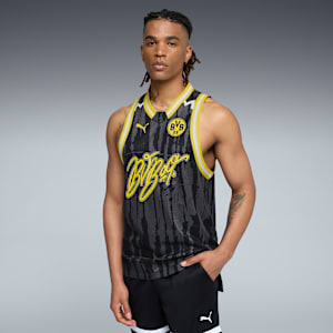 PUMA HOOPS x BVB Basketball Jersey Men, PUMA Black-AOP, extralarge