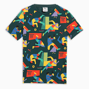 Curious Explorers Youth All-Over-Printed T-shirt, Green Terrain, extralarge-IND