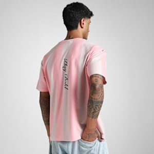 PUMA x RCB Men's Retro Striper T-Shirt, Pinkscape, extralarge-IND