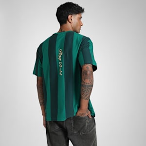 PUMA x RCB Men's Retro Striper T-Shirt, Wild Green, extralarge-IND