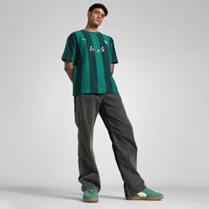 PUMA x RCB Men's Retro Striper T-Shirt, Wild Green, extralarge-IND