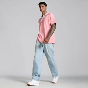 PUMA x RCB Men's Striper Polo, Pinkscape, extralarge-IND