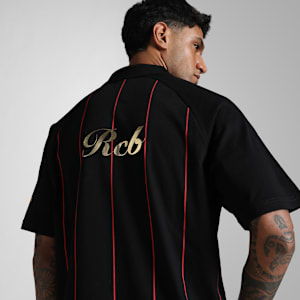 PUMA x RCB Men's Striper Polo, PUMA Black, extralarge-IND