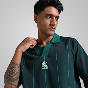 PUMA x RCB Men's Striper Polo, Wild Green, extralarge-IND