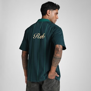PUMA x RCB Men's Striper Polo, Wild Green, extralarge-IND