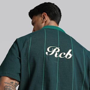PUMA x RCB Men's Relaxed Fit Striper Polo, Wild Green, extralarge-IND