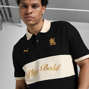 PUMA x RCB Men's Retro Polo, PUMA Black, extralarge-IND