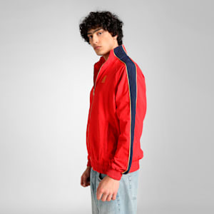Puma x RCB Men's T7 Jacket, Flame Scarlet, extralarge-IND