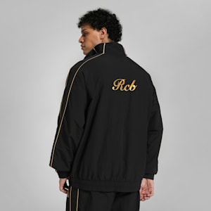 Puma x RCB Men's T7 Jacket, PUMA Black, extralarge-IND