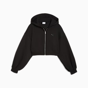 Wardrobe ESS Cropped Hoodie Women, PUMA Black, extralarge
