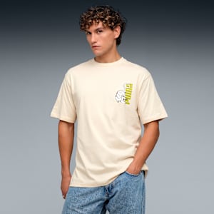 Graphic Back Print Men's Relaxed Fit T-shirt, Alpine Snow, extralarge-IND
