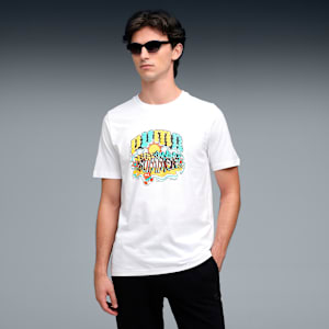 Graphic Front Print Men's Regular Fit T-shirt, PUMA White, extralarge-IND