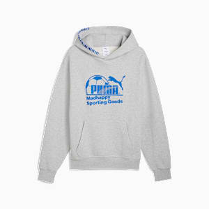 Sudadera con capucha de tejido polar PUMA x MADHAPPY, Light Gray Heather, extralarge