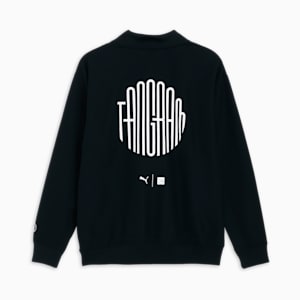 メンズ PUMA x TANGRAM 長袖 ポロシャツ, PUMA Black, extralarge-JPN