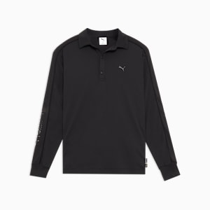 レアモデル USプーマ コブラ PUMA デカロゴ 特注 ゴルフウェア XL PUMA ネコポス対象 セール プーマゴルフ リブカラー長袖モック