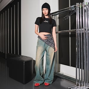 ウィメンズ PUMA x EMODA 半袖 Tシャツ, PUMA Black, extralarge-JPN