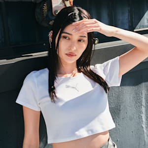 ウィメンズ PUMA x EVRIS 半袖 Tシャツ, PUMA White, extralarge-JPN