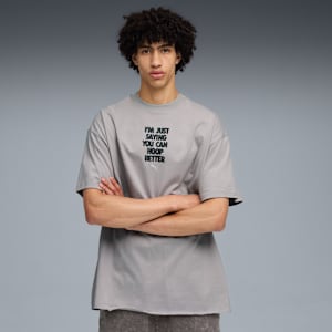 Hoopocalypse Basketball Tee II Unisex, Gray Echo, large