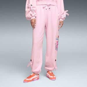 PUMA x CARE BEARS x SESAME STREET Women's Relaxed Fleece Pants, Pearl Pink, large