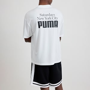 メンズ PUMA x Saturdays NYC ロゴ 半袖 Tシャツ, White Glow, extralarge-JPN