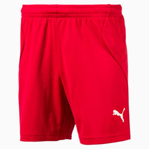 ftblTRG Kids' Football Training Shorts, Chili Pepper-Puma White