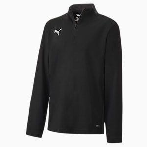 ftblPLAY Quarter Zip Kid's Top, Puma Black-Asphalt