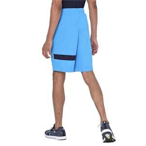 Knitted Men's Shorts, Bleu Azur-Peacoat