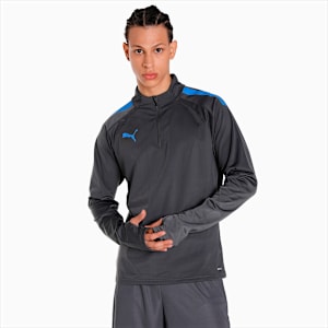 teamLIGA Quarter-Zip Men's Football Top, Asphalt-Bluemazing, extralarge-IND